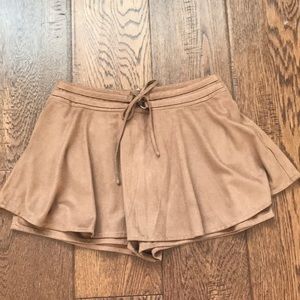 LA Hearts suede mini skirt